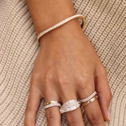 Cheap DIAMOND WAVE BANGLE Bangles
