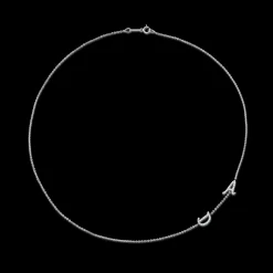 New DOUBLE DIAMOND INITIAL NECKLACE Diamond Initial