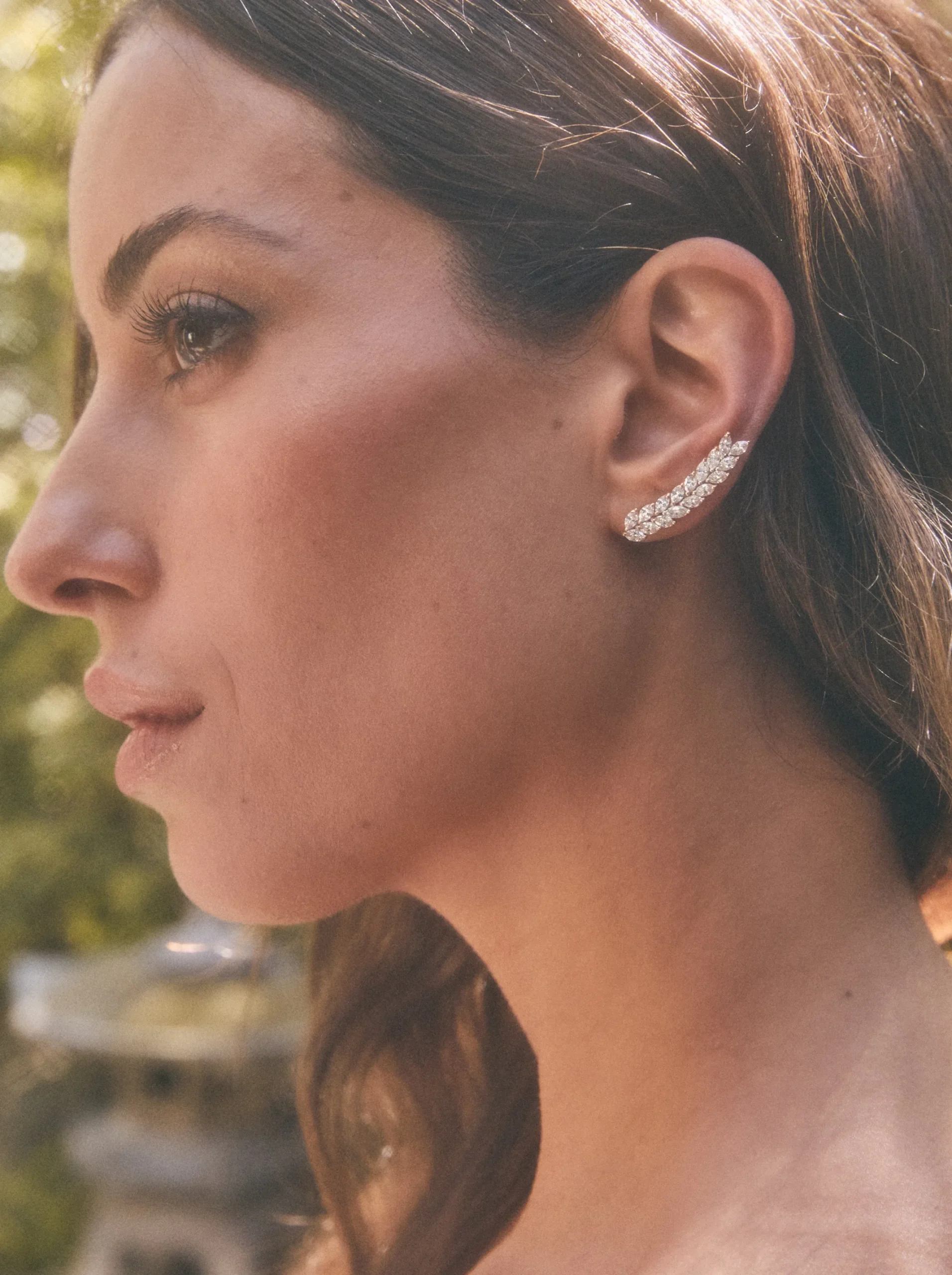 Sale DOUBLE ROW MARQUISE DIAMOND FLOATING EARRINGS Floating