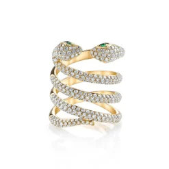 Store DOUBLE-HEAD DIAMOND COIL SNAKE RING Coil