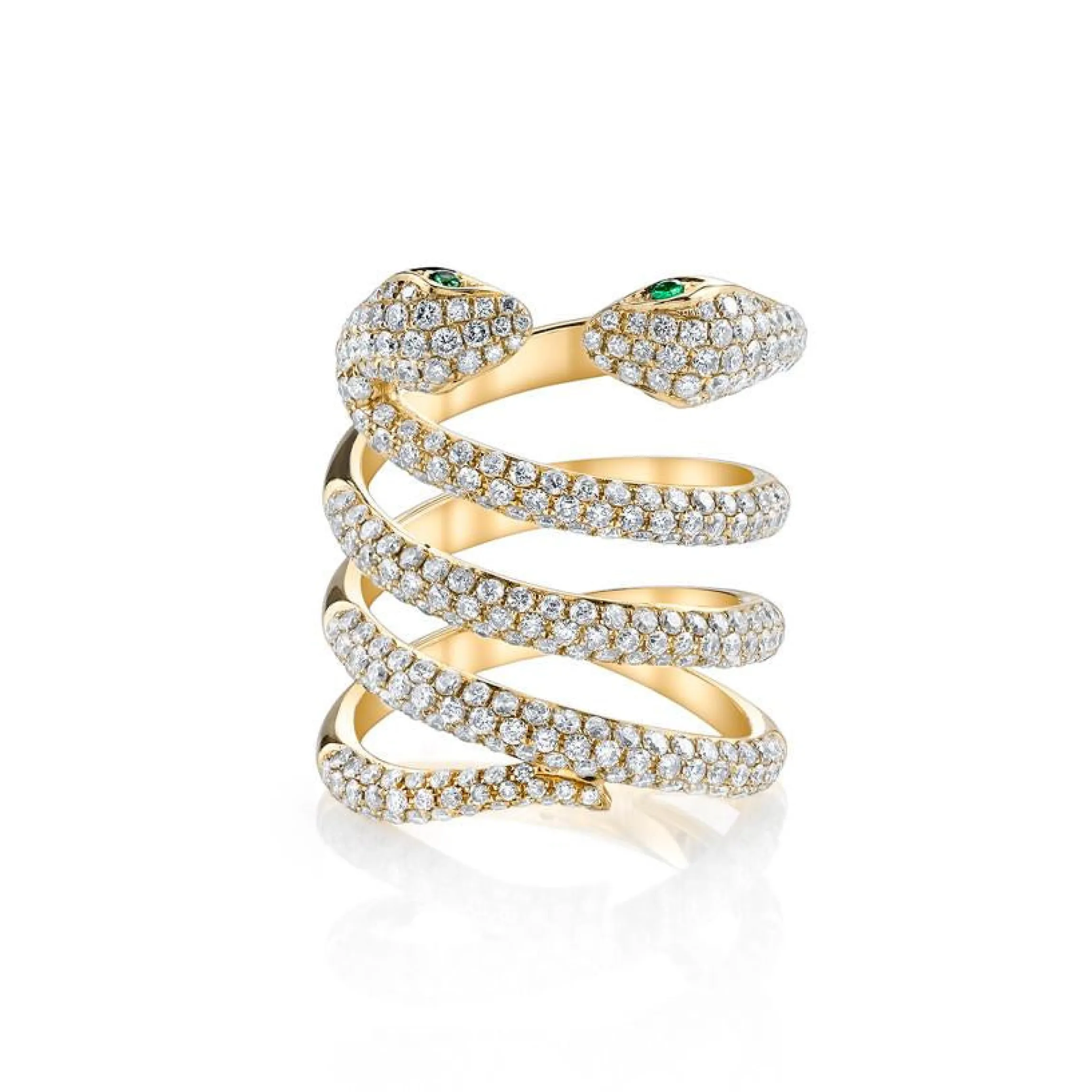 Store DOUBLE-HEAD DIAMOND COIL SNAKE RING Coil