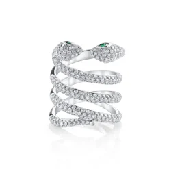 Store DOUBLE-HEAD DIAMOND COIL SNAKE RING Coil