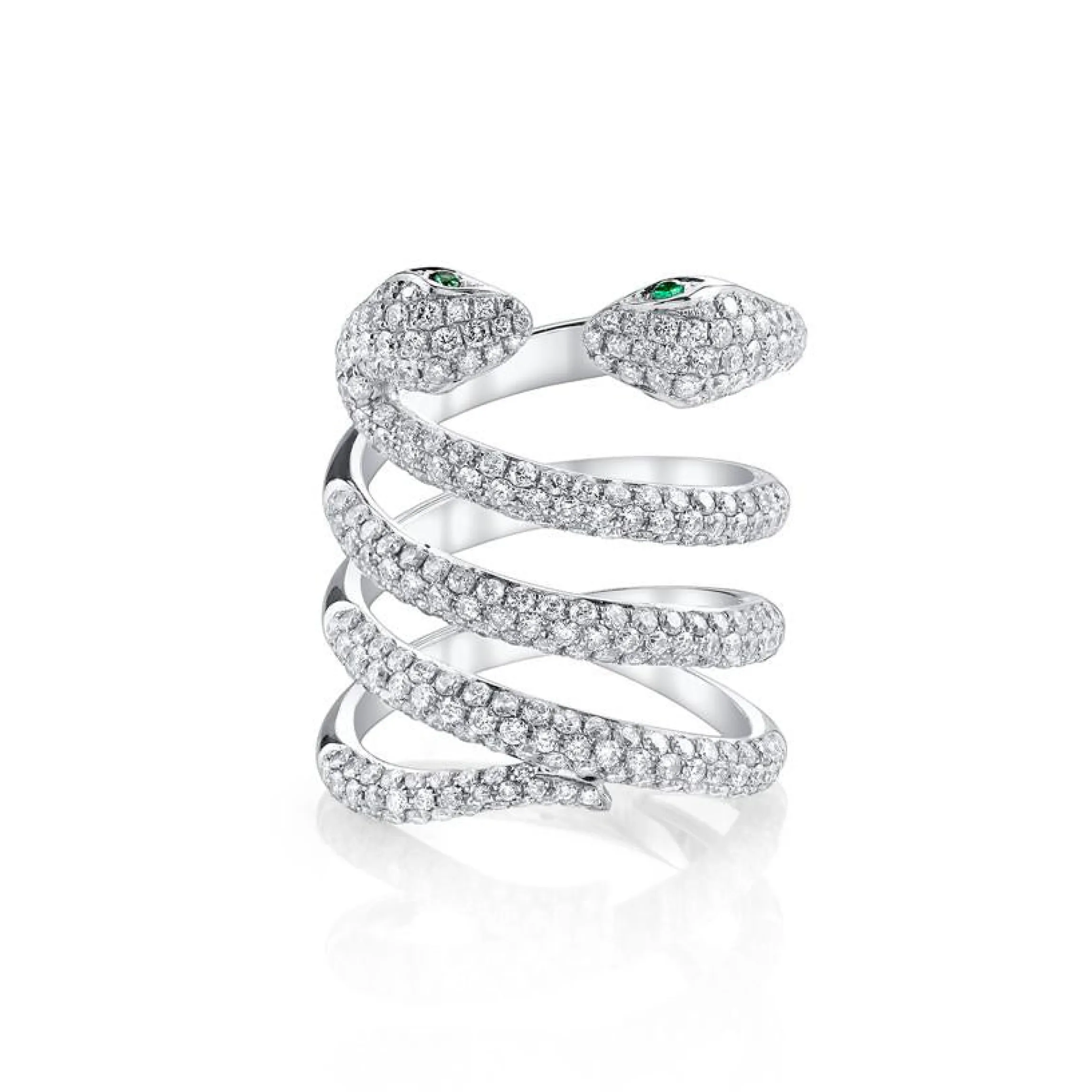 Store DOUBLE-HEAD DIAMOND COIL SNAKE RING Coil