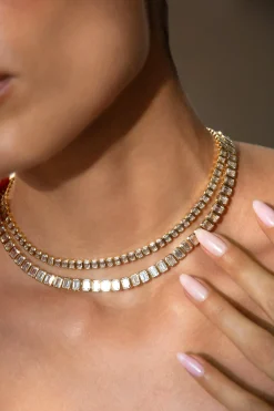 Sale EMERALD CUT BEZEL DIAMOND CHOKER One Of A Kind