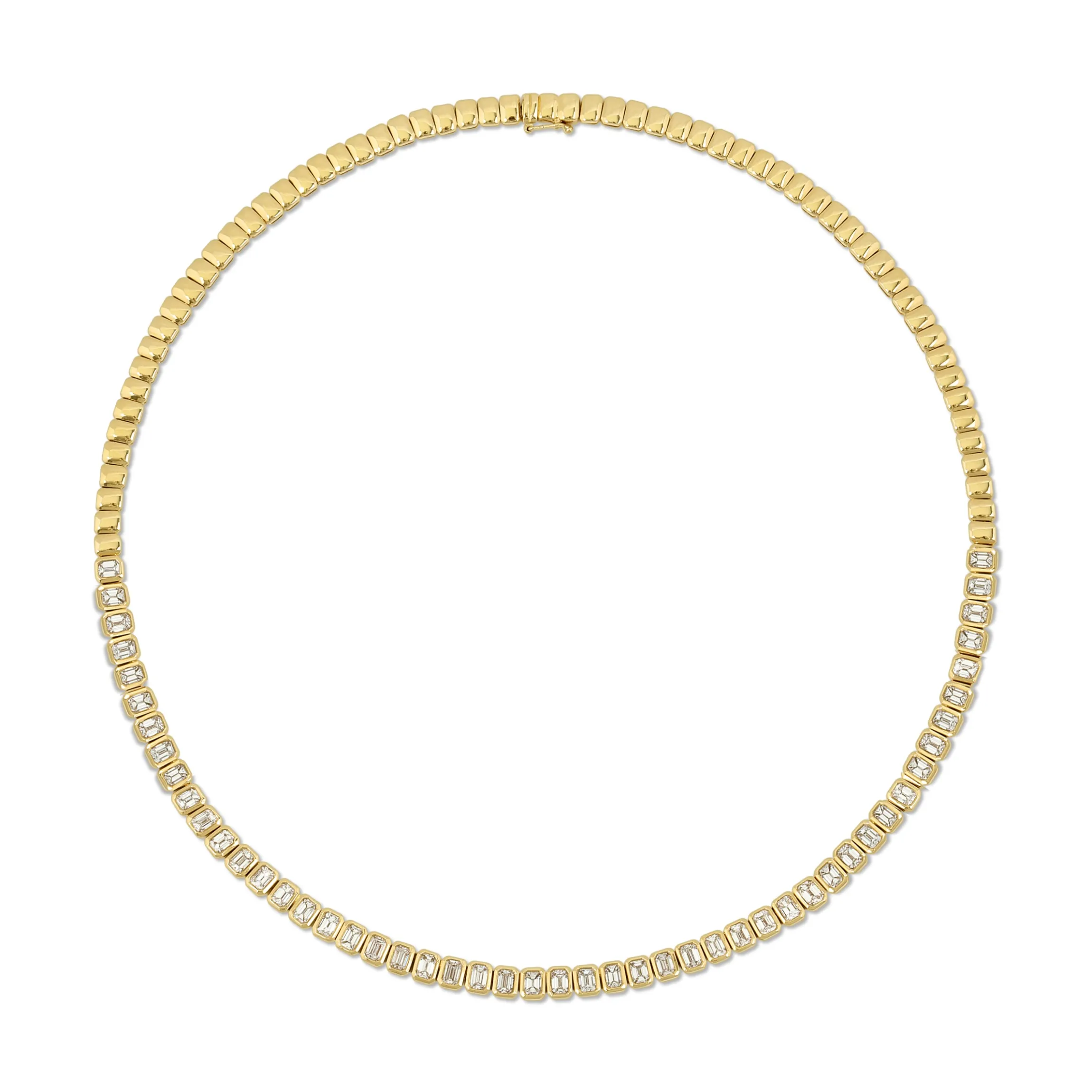 Shop EMERALD CUT BEZEL DIAMOND CHOKER Chokers