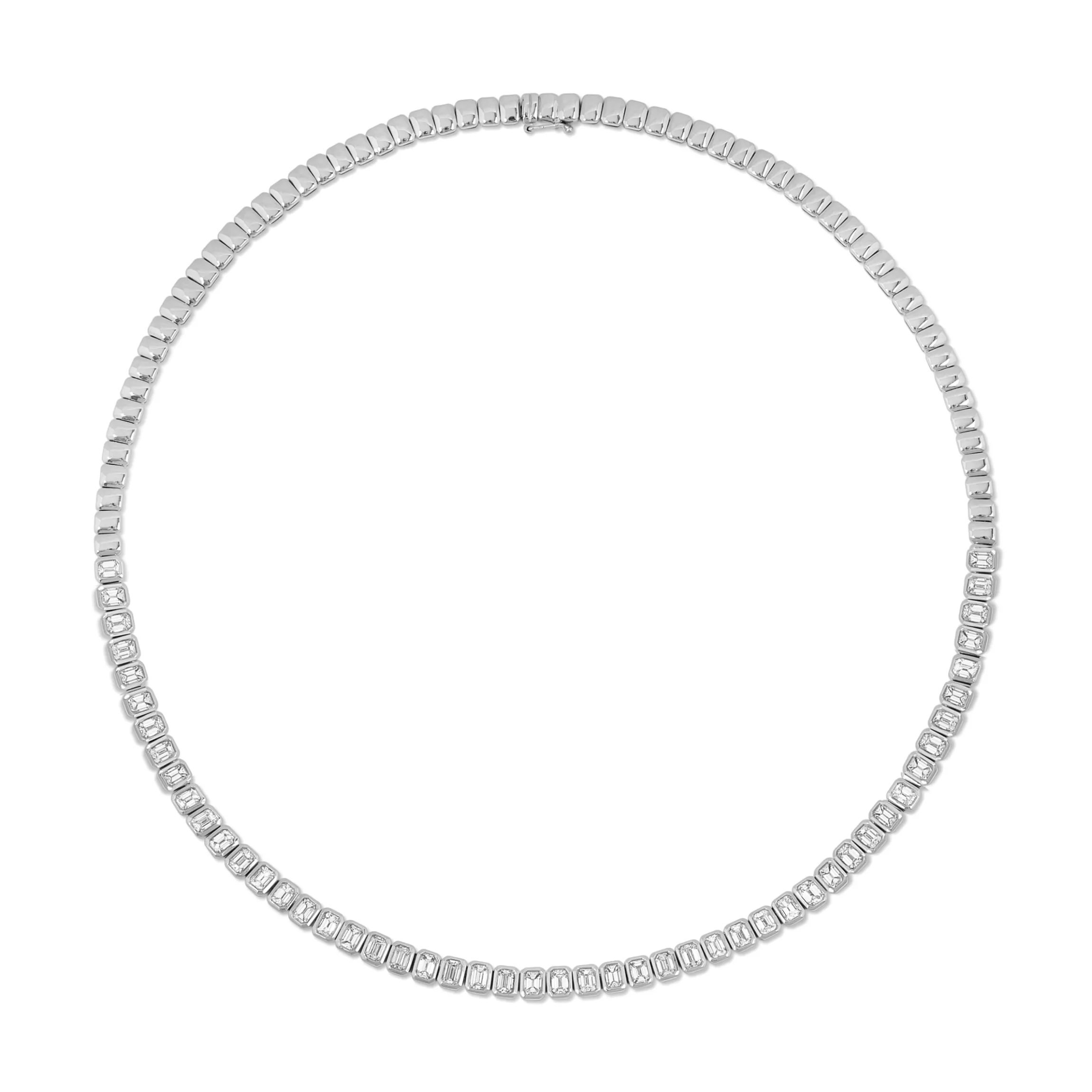 Shop EMERALD CUT BEZEL DIAMOND CHOKER Chokers