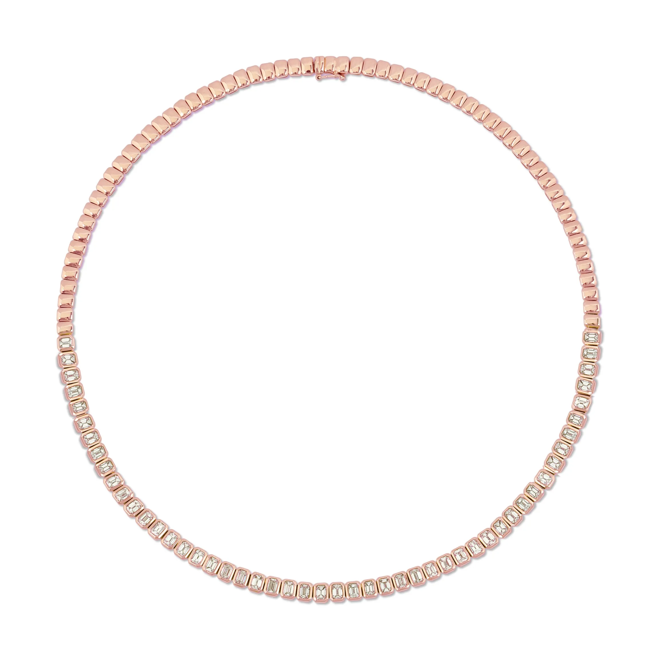 Shop EMERALD CUT BEZEL DIAMOND CHOKER Chokers