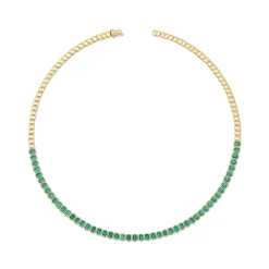 Discount EMERALD CUT BEZEL EMERALD CHOKER Chokers