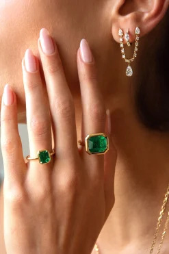 Flash Sale EMERALD CUT COLOMBIAN EMERALD RING One Of A Kind