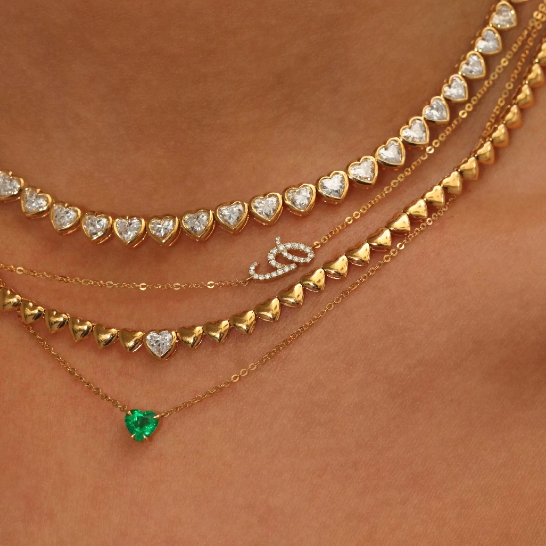 Best Sale EMERALD HEART PENDANT .43 One Of A Kind
