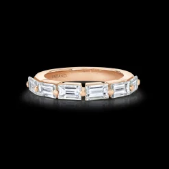 Best FLOATING BAGUETTE DIAMOND RING Stacking