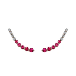 Online FLOATING DIAMOND AND RUBY EARRING Floating