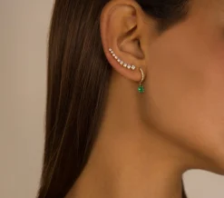 Hot FLOATING DIAMOND EARRING Floating