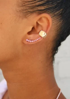 Store FLOATING PINK SAPPHIRE EARRING Floating