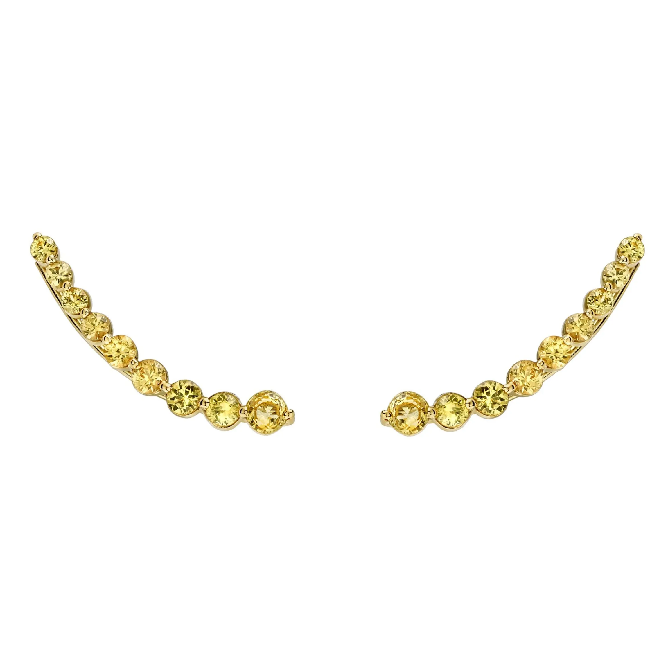 Outlet FLOATING YELLOW SAPPHIRE EARRING Floating