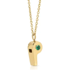 Outlet GOLD AND COLOMBIAN EMERALD WHISTLE Pendants