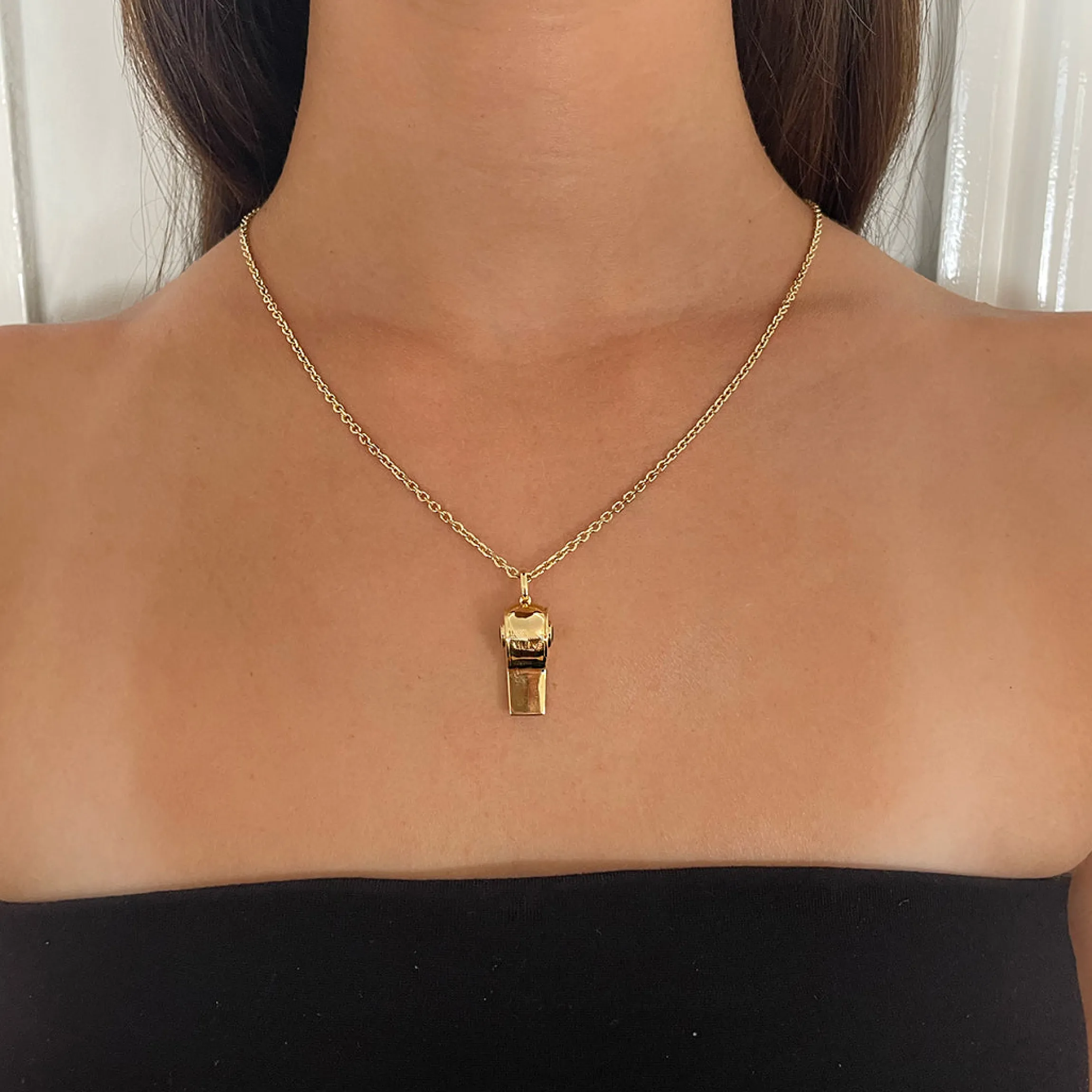Outlet GOLD AND COLOMBIAN EMERALD WHISTLE Pendants