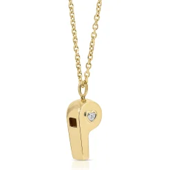 Hot GOLD AND HEART DIAMOND WHISTLE Pendants