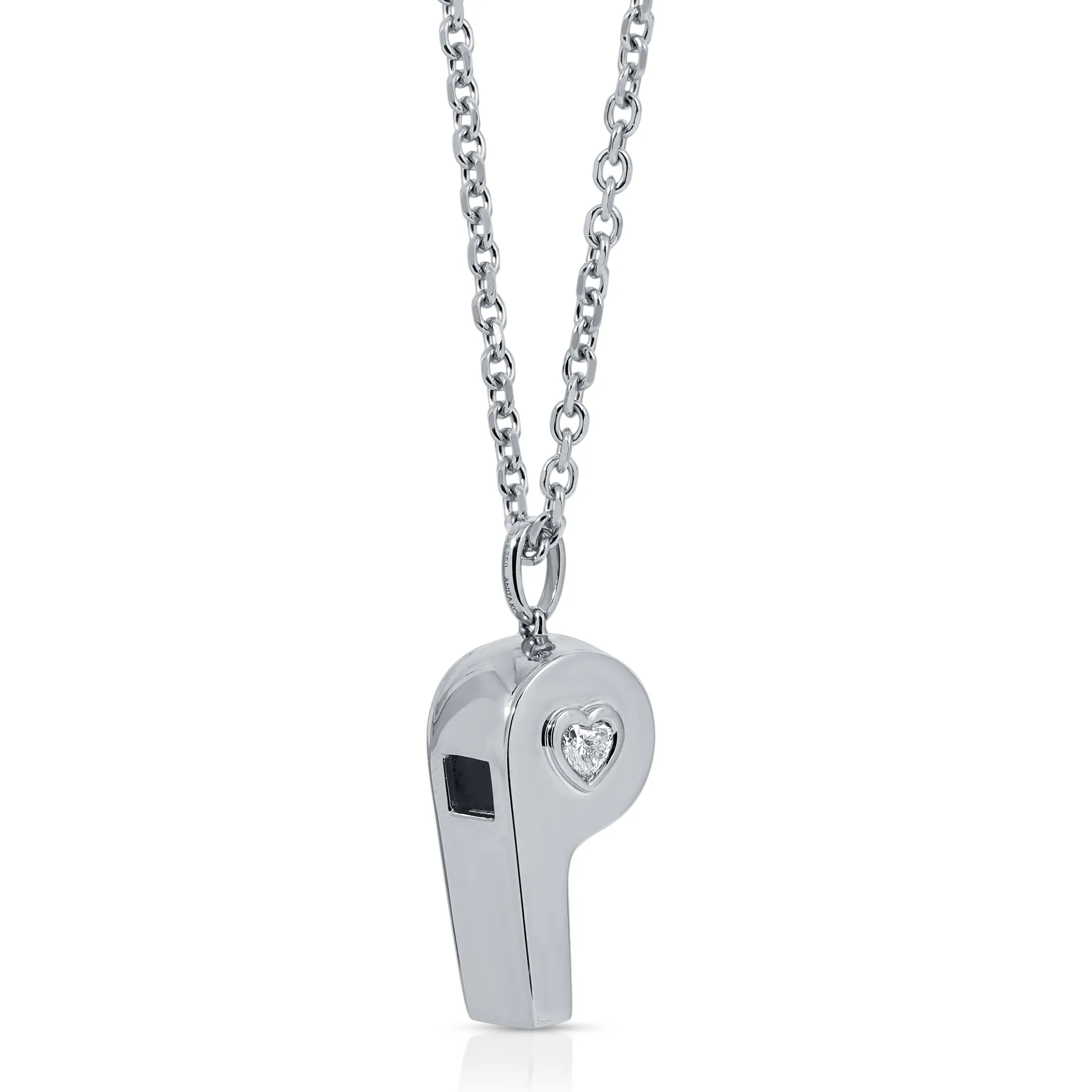 Hot GOLD AND HEART DIAMOND WHISTLE Pendants
