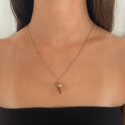 Shop GOLD AND PINK SAPPHIRE BABY WHISTLE Pendants