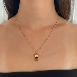 Shop GOLD AND PINK SAPPHIRE BABY WHISTLE Pendants