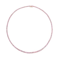 Hot GRADUATED PINK SAPPHIRE HEPBURN CHOKER One Of A Kind