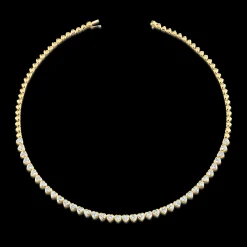 Cheap HEART SHAPED BEZEL DIAMOND CHOKER Chokers