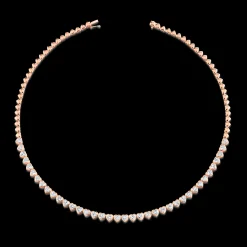 Cheap HEART SHAPED BEZEL DIAMOND CHOKER Chokers