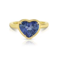 Flash Sale HEART SHAPED BLUE SAPPHIRE RING One Of A Kind