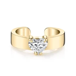 Best HEART SHAPED DIAMOND EAR CUFF Ear Cuffs