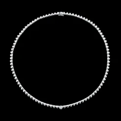 Discount HEART WITH BEZELED DIAMOND CENTER NECKLACE Chokers