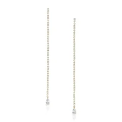 Flash Sale HEPBURN PEAR DIAMOND DROP EARRINGS Long