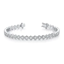 Best HONEYCOMB DIAMOND TENNIS BRACELET Diamond Link
