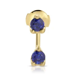 New LARGE BLUE SAPPHIRE ROUND ORBIT EARRING Orbit