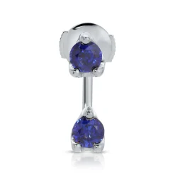 New LARGE BLUE SAPPHIRE ROUND ORBIT EARRING Orbit