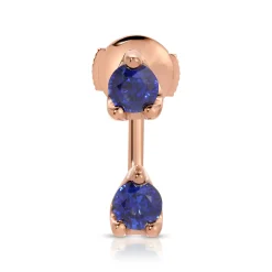 New LARGE BLUE SAPPHIRE ROUND ORBIT EARRING Orbit