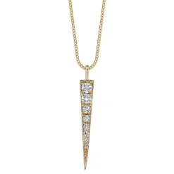 Sale LARGE DIAMOND DAGGER NECKLACE Pendants