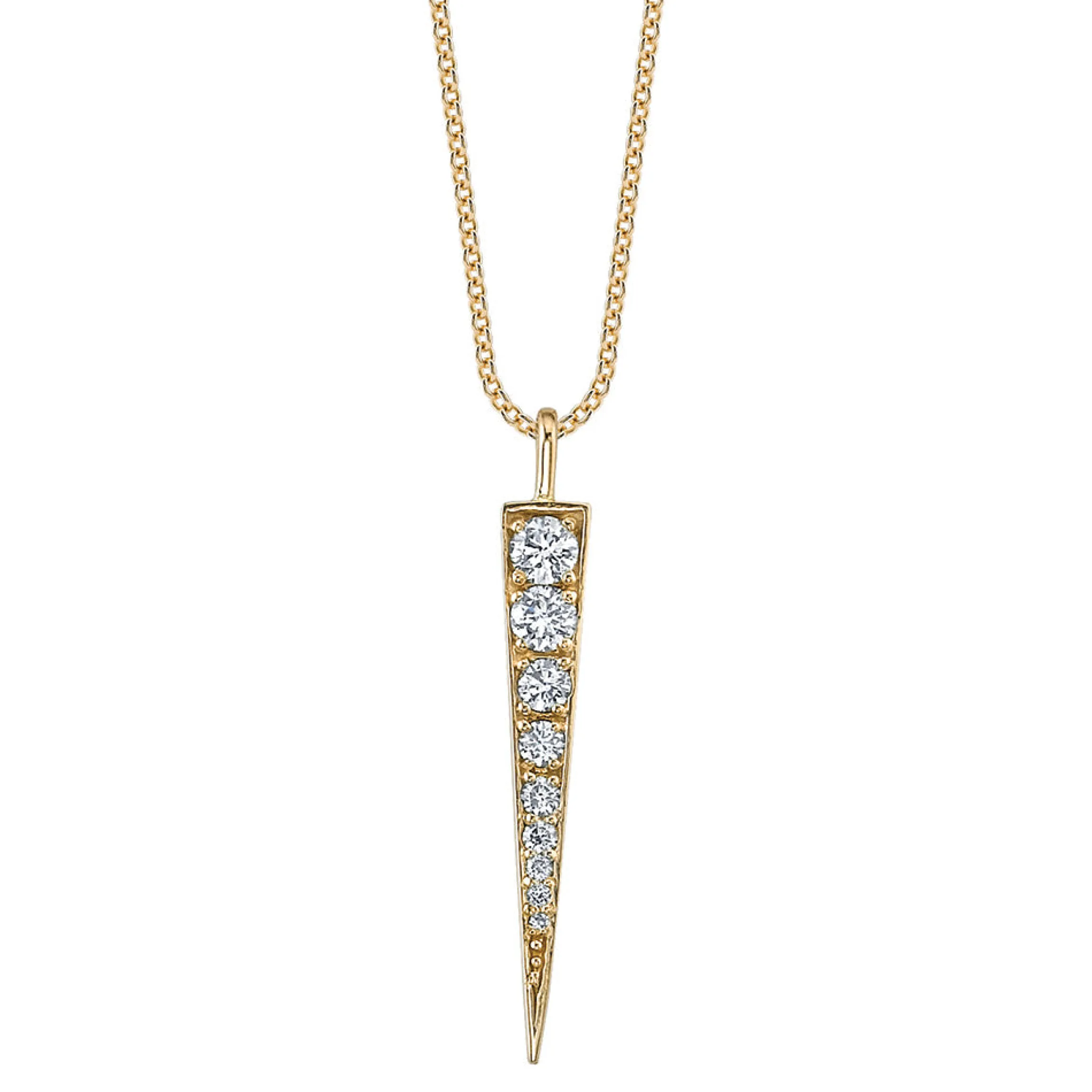 Sale LARGE DIAMOND DAGGER NECKLACE Pendants