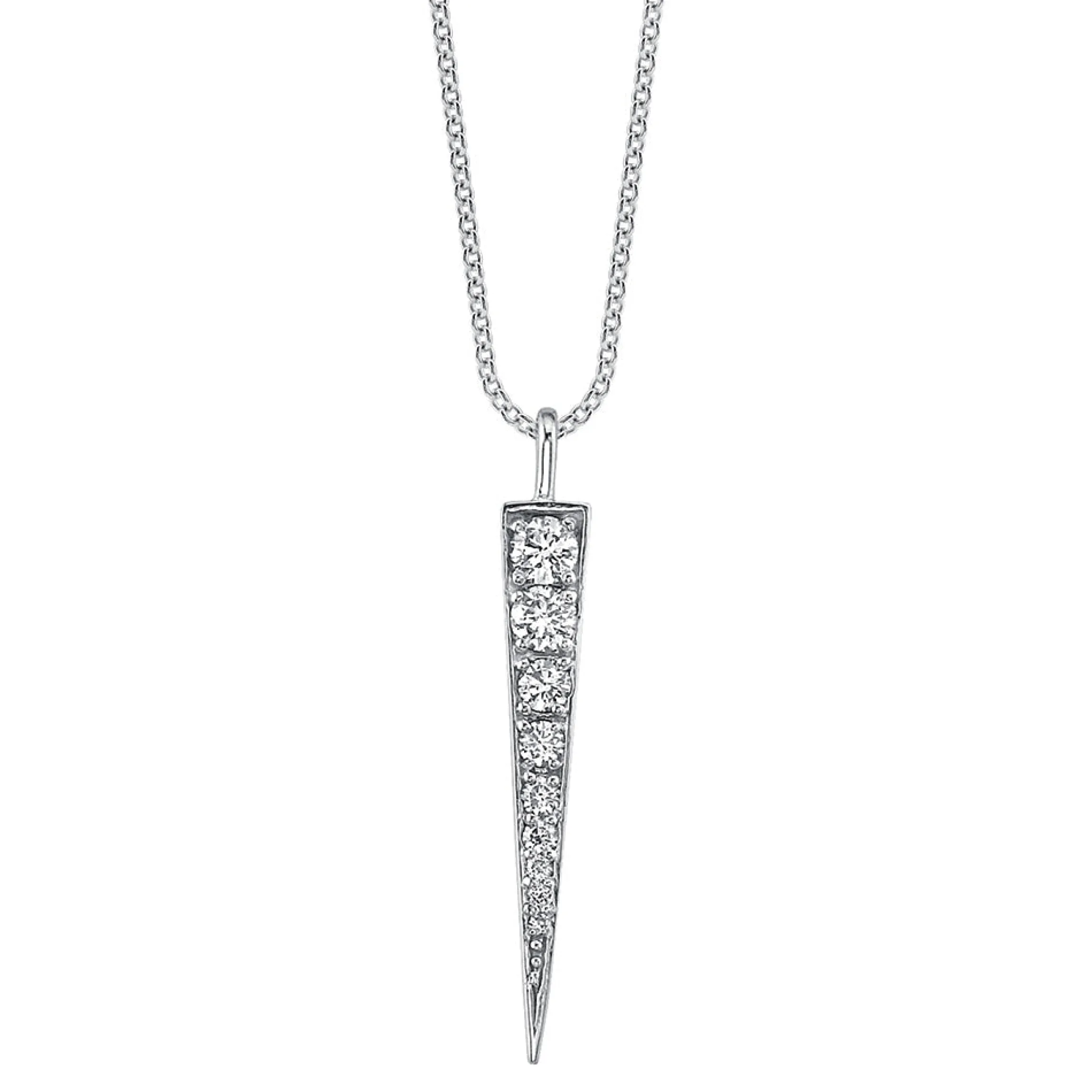 Sale LARGE DIAMOND DAGGER NECKLACE Pendants
