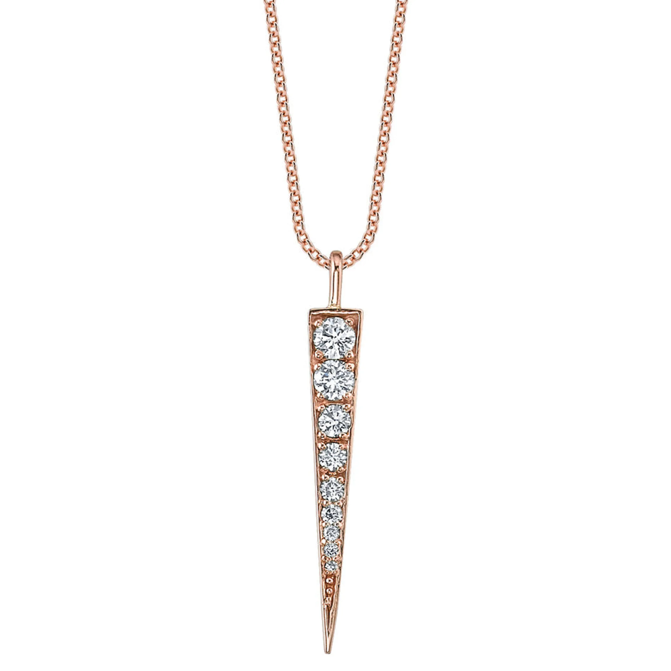 Sale LARGE DIAMOND DAGGER NECKLACE Pendants