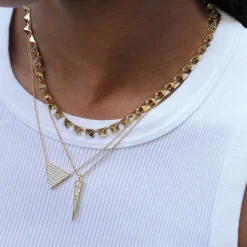 Sale LARGE DIAMOND DAGGER NECKLACE Pendants