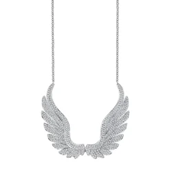 New LARGE DIAMOND WING NECKLACE Pendants