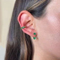 Shop LARGE EMERALD ORBIT EARRING Orbit