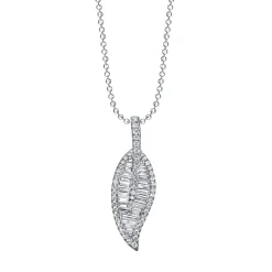 Cheap LARGE LEAF DIAMOND NECKLACE Pendants