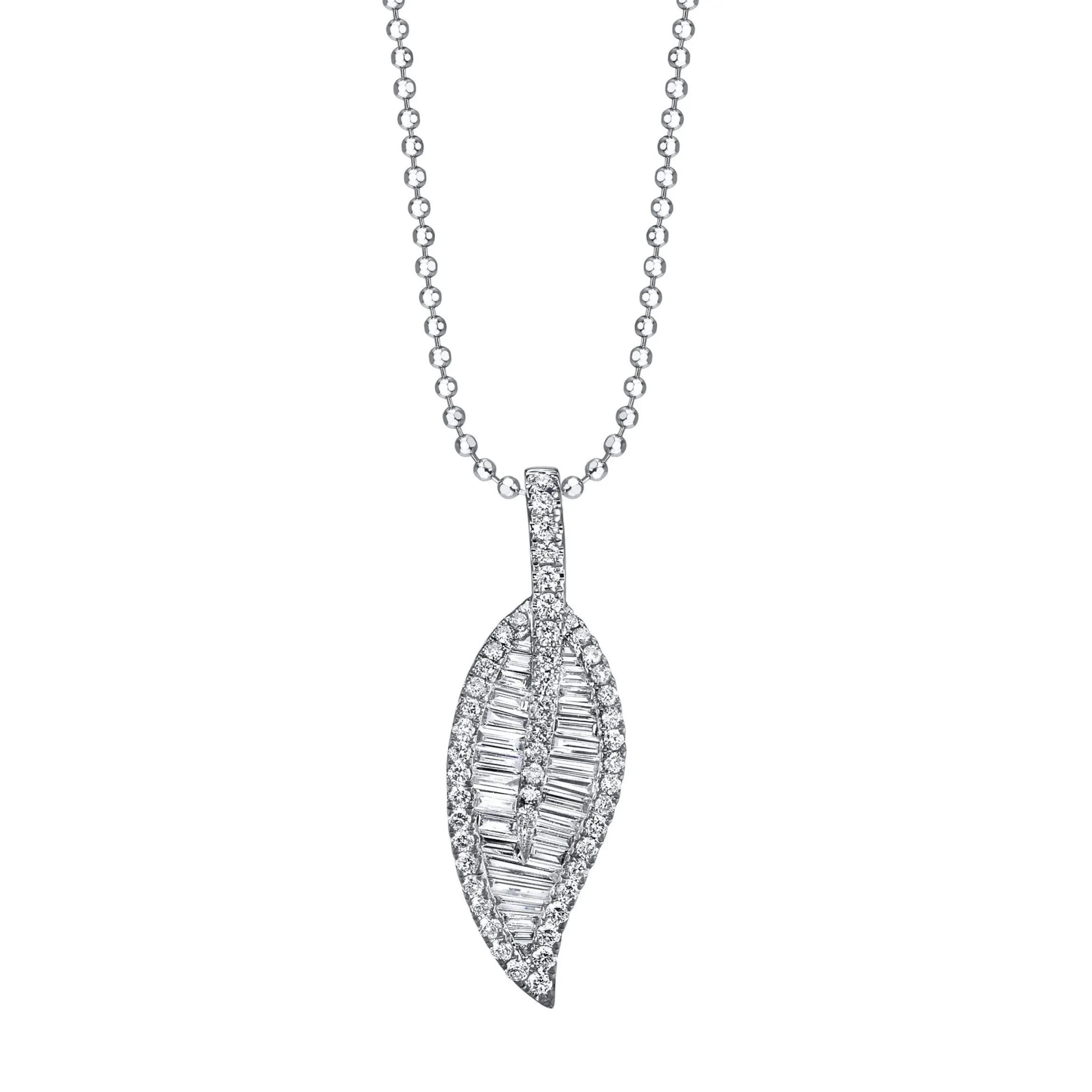 Cheap LARGE LEAF DIAMOND NECKLACE Pendants