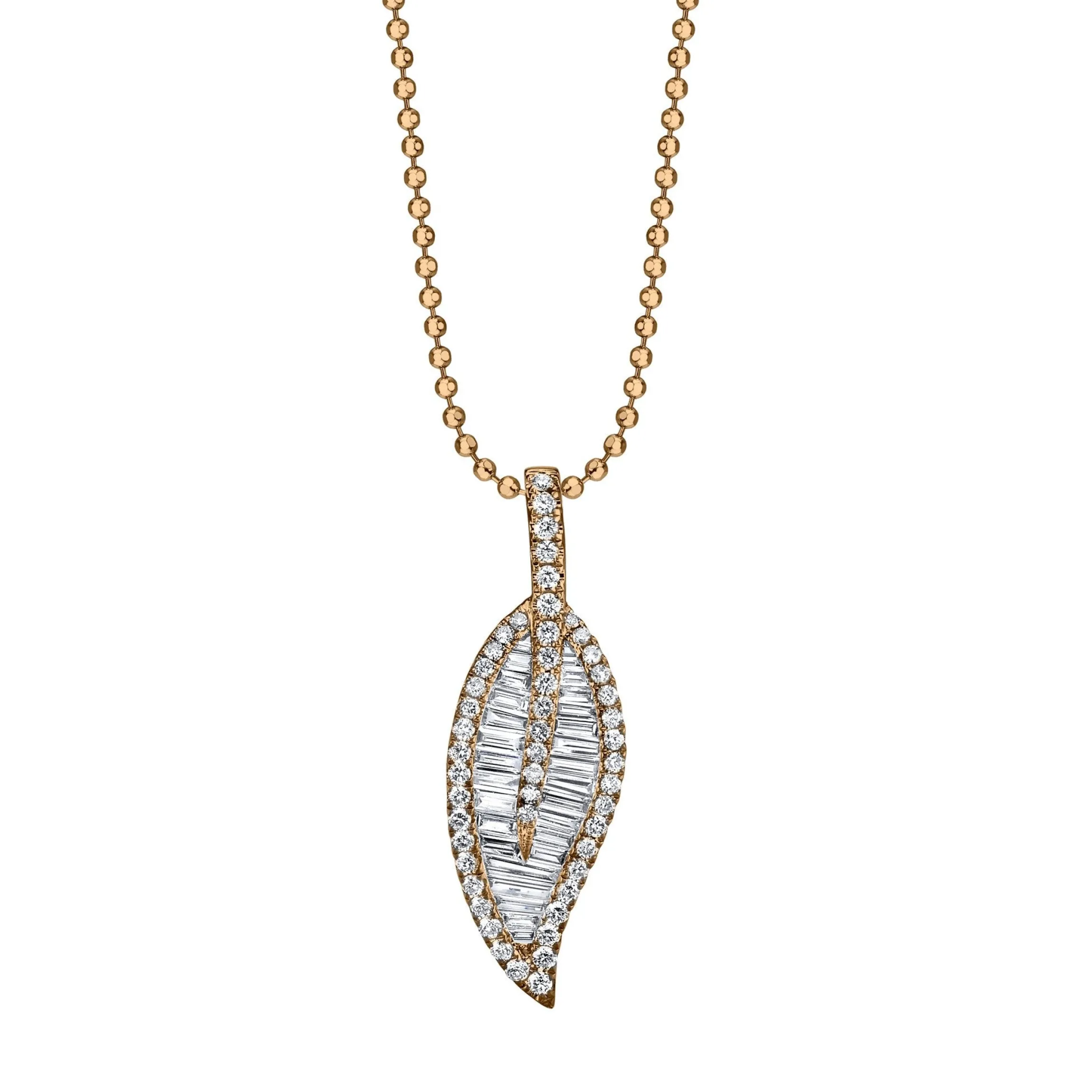 Cheap LARGE LEAF DIAMOND NECKLACE Pendants