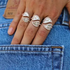 Online LARGE LEAF DIAMOND RING Leaf