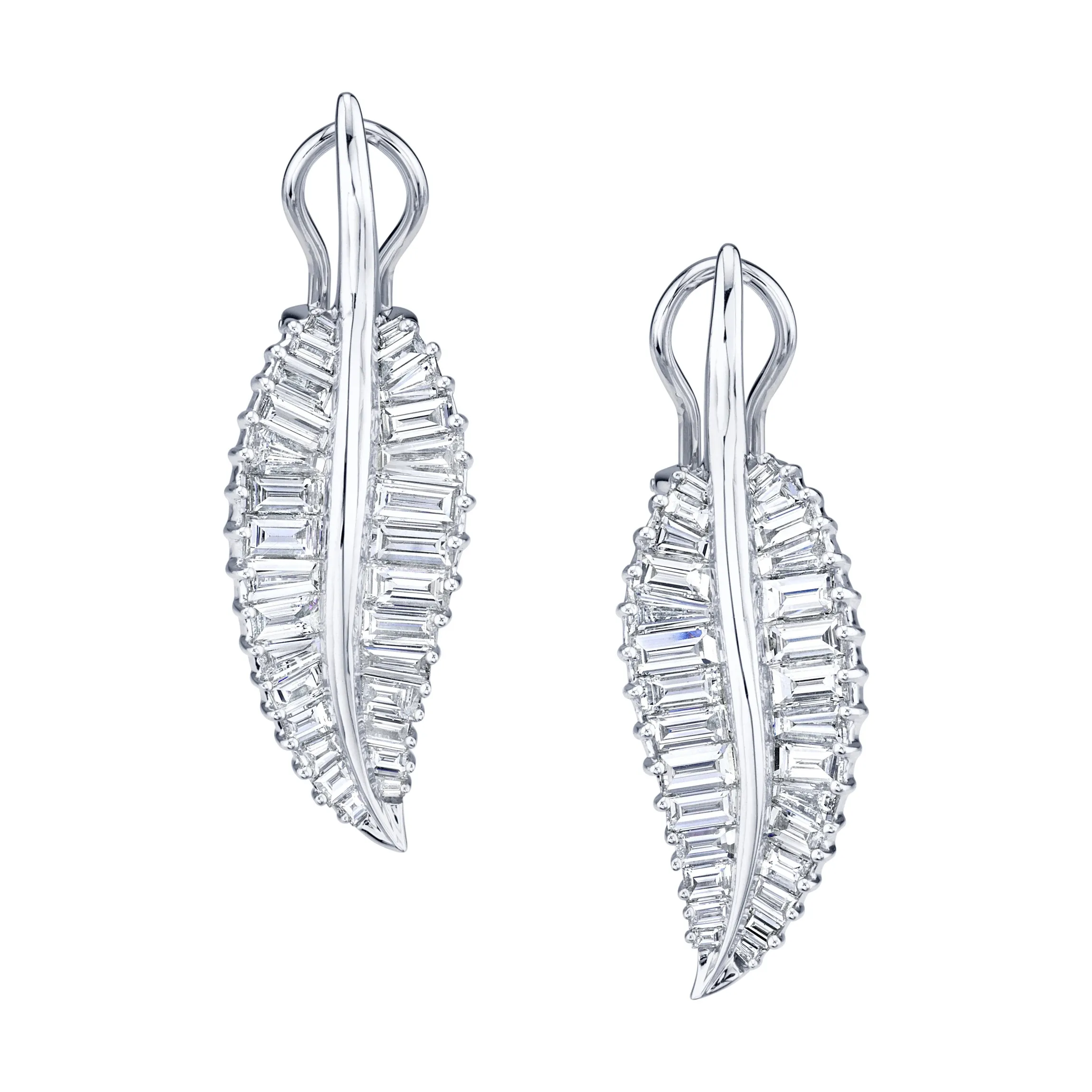 Online LARGE PALM LEAF DROP EARRINGS Leaf