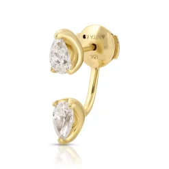 Cheap LARGE PEAR DIAMOND ORBIT EARRING Orbit