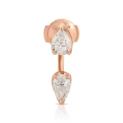 Cheap LARGE PEAR DIAMOND ORBIT EARRING Orbit